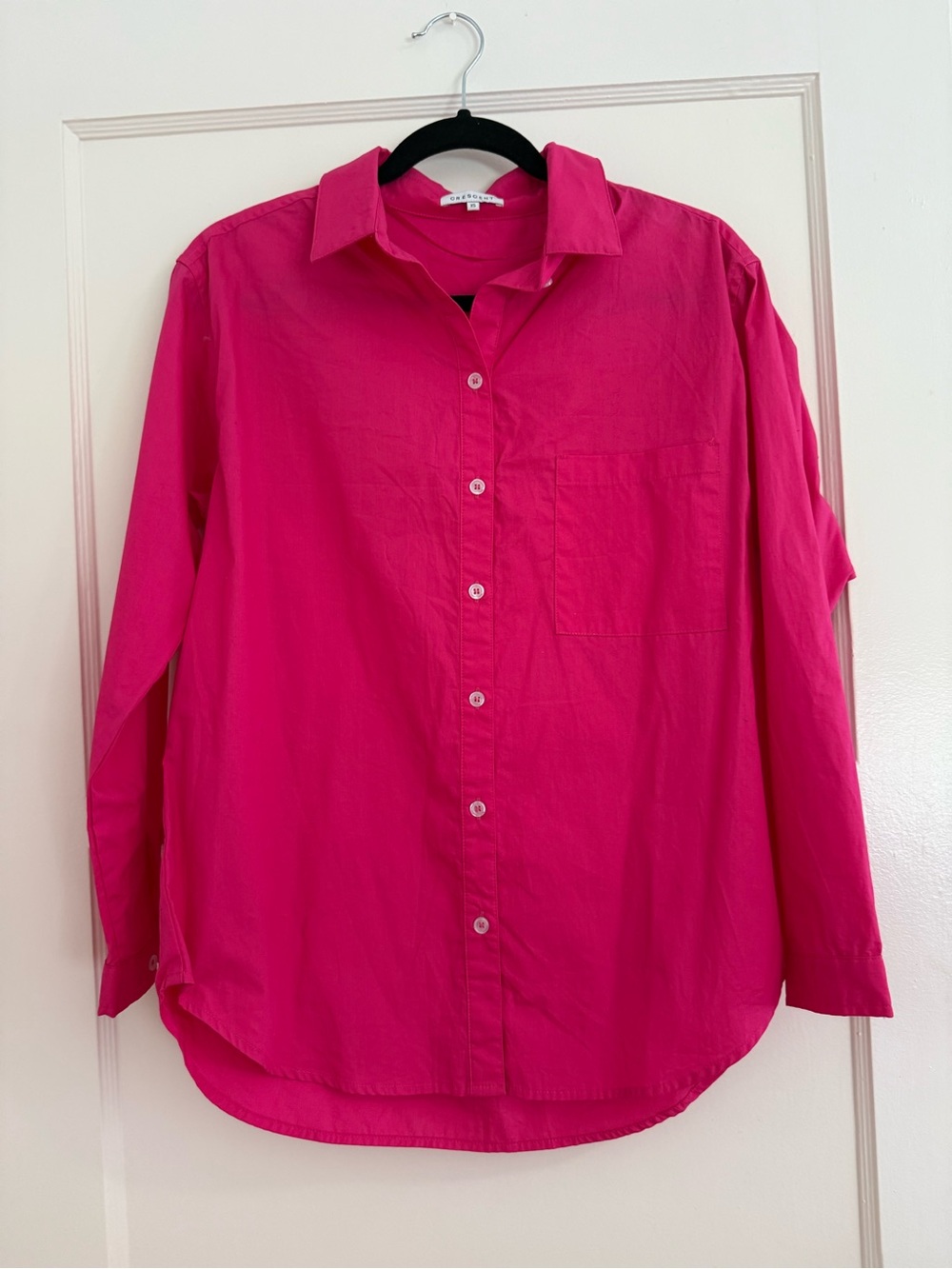 Crescent Women’s Hot Pink Button-Down Shirt